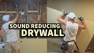 DRYWALL That Reduces Sound Through Walls Ready For Finish Plastering