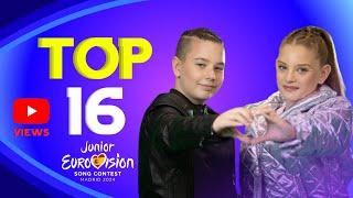 Junior Eurovision 2024 | Top 16 Based On YouTube Views