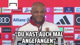 Kompany scherzt mit Reporter wegen Jonas Urbig  | FC Bayern