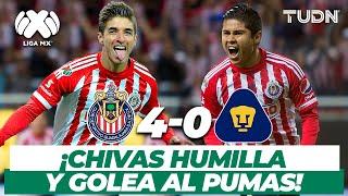 ¡Sin piedad! Pumas fue humillado y goleado por las Chivas | Chivas 4-0 Pumas | TUDN