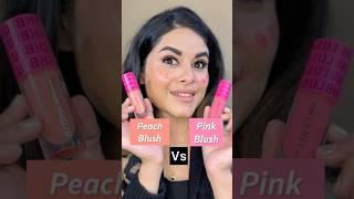 Peach Blush VS Pink Blush  #peachblush #pinkblush #blush #blusher #blushes #viralblush #shorts