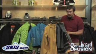 Technical features in ski and snowboard jackets