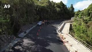 Final flyover of Mangamuka Gorge before the road reopens