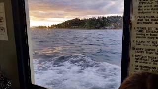 Crossing the Guemes Channel at Sunset