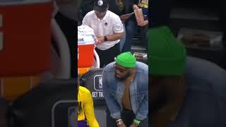 This Fan Was Shocked When LeBron Sat Next To Her #blowup #viral #nba #shorts #fyp