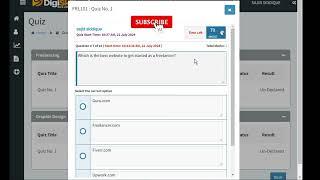 freelancing quiz no 1 batch 8 solution | freelancing quiz 1 batch 8 |#freelancing | #digiskills