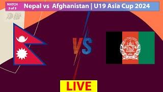 Live: Nepal vs Afghanistan | ACC Men's U-19 Asia Cup 2024 Live Stream