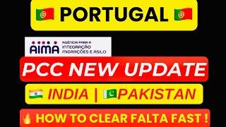 Portugal AIMA PCC New Requirements 2025 | How to Clear FALTA for Indians & Pakistanis