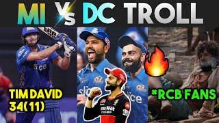 MI VS DC TROLL  | TIM DAVID 34 | ROHIT SHARMA | ipl trolls telugu | ipl 2022 trolls | Kaskoo raja