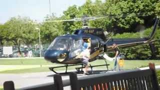 Pouso e Decolagem No Heliporto da Lagoa - AS350 - HD