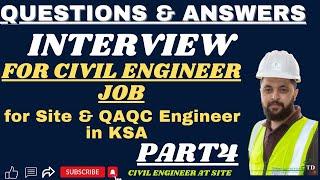 Civil Engineer Interview Questions And Answers in Saudi Arabia Part 4| For Site & QC Engineer.