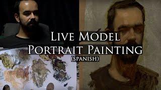 Apunte al óleo, retrato del natural. Tutorial pintura. Aprende a pintar.