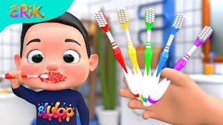 5 Finger Family Good Habits tooth brush routine Song | BluLoo Nursery Rhymes & Kids Songs