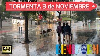 Benidorm, tormenta del 3 de Noviembre, Costa Blanca, España.