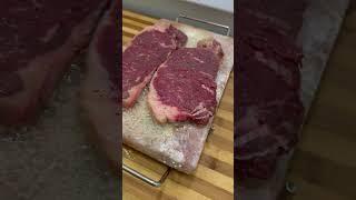 Steaks & salt block!! #wife #gift #steak #food #dinner #fire #salt #dinner #foodie #review #foodie