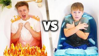 HOT vs COLD Challenge  (Das war ZU heftig)  Ash und Max