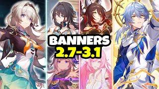 NEW UPDATE! Character Banner Roadmap for 2.7-3.1 along with Reruns - Honkai: Star Rail