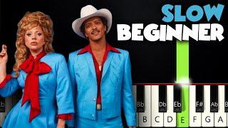 Die With A Smile - Lady Gaga, Bruno Mars | SLOW BEGINNER PIANO TUTORIAL + SHEET MUSIC by Betacustic