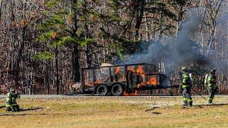 EARLY ARRIVAL LANDSCAPING TRAILER FIRE Tinton Falls New Jersey 11/8/24