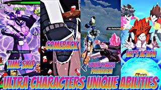 ULTRA CHARACTERS UNIQUE ABILITIES!!  IN DRAGON BALL LEGENDS