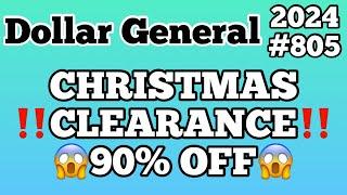 2024#805Dollar General Couponing‼️CHRISTMAS CLEARANCE‼️90% OFF‼️Must Watch