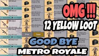 EVERYWHERE YELLOW- AMAZING YELLOW LOOT - LAST GAME - PUBG METRO ROYALE CHAPTER 13