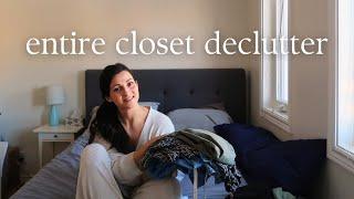 Decluttering my ENITRE Closet | A Minimal Wardrobe 