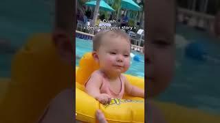 baby dancing in pool viral meme