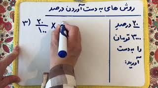 درصد (قسمت چهارم) - خلاصه روش های بدست آوردن درصد