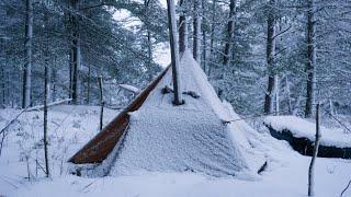 3 Days Stove Hut Camping in Heavy Snowfall