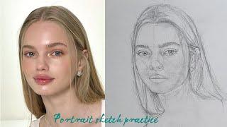 How to draw a realistic portrait with Loomis method (simple method)