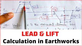 Calculation of Lead and Lift in Earthwork | Estimation of Roads & Canals #earthwork