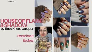 Swatch & Review | House of Flame & Shadow inspired collection by Bees Knee's Lacquer