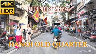 4K HDR | Hanoi Old Quarter Tour By Motorbike - Hanoi Vietnam 2024