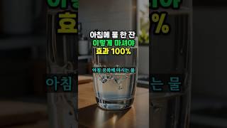 아침에 물 한 잔, 이렇게 마셔야 효과 100%! (최고의 수분 보충법)