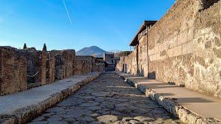 Pompeii Italy Walking Tour 4K | Perfect Weather and No Tourists!