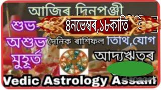 আজিৰ দিনপঞ্জী#৪নভেম্বৰ,১৮কাতি#astrology