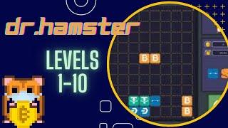 Playing Levels 1-10 on Rollercoin's Game - Dr. Hamster - FREE Play-To-Earn Crypto Mining Game