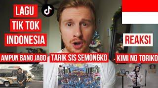 LAGU TIK TOK INDONESIA REACTION (AMPUN BANG JAGO DAN TARIK SIS SEMONGKO DAN KIMI NO TORIKO)