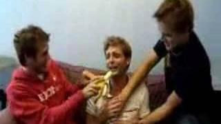 McFly Tom and Dougie beating a poor man with a banana?