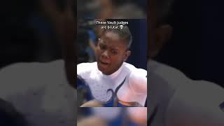 It's an automatic zero if you don't land feet first #gymnastics #zero #fall #sports #vault #judge