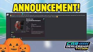 Important Announcement About New UGC! Car Dealership Tycoon!  #cardealershiptycoon #roblox