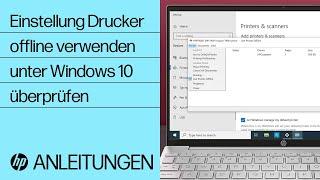 Einstellung Drucker offline verwenden unter Windows 10 überprüfen | HP Computer | HP Support