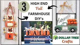 NEW HIGH END DOLLAR TREE FARMHOUSE DECOR | FALL HOME DIY IDEAS (Quick and Easy Fall Decor Diys)