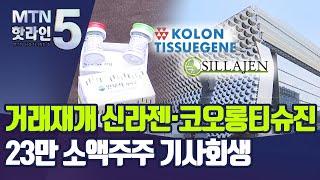 신라젠·코오롱티슈진 상폐 위기 탈출, 23만 '개미' 웃었다 / 머니투데이방송 (뉴스)