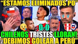 PRENSA CHILENA LLOR4 EMPATE Y ELIMINACIÓN! PERÚ vs CHILE 0-0 "EL MUNDIAL POR TV" REACCION SOBERBIA