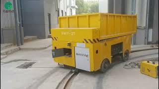 2 Ton Monorail Guided Vehicle,Automatic Dump Trackless Transfer Cart