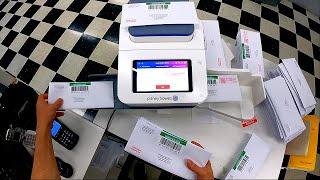 1+ HOUR of Pitney Bowes postage metering of USPS letters.  Certified + Return Receipt.