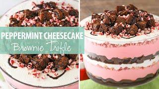 Peppermint Cheesecake Brownie Trifle