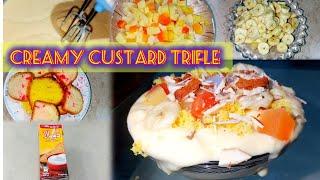 Ceamy Custard trifle || Custard Recipe by Flavour plates | Fruit custard recipe @flavourplates1462